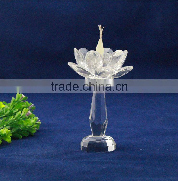 2015 beautiful decoration crystal candle holder