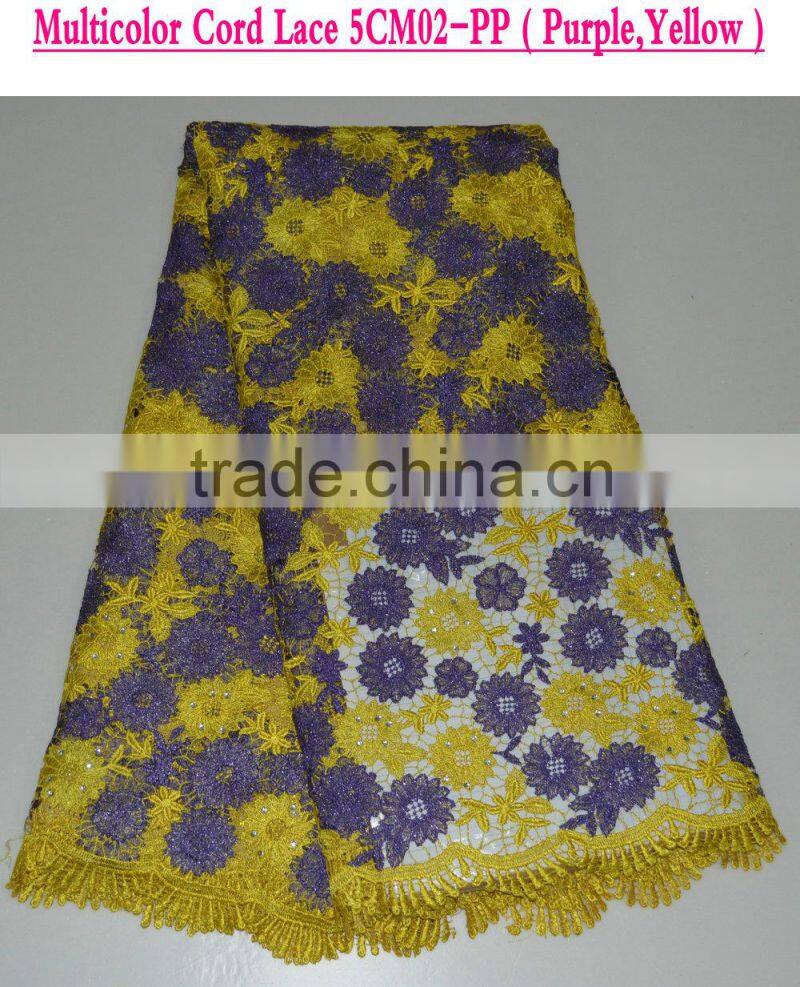 Fashion party lace embrodiery nigeria lace nigeria lace fabric guiopure lace fabric