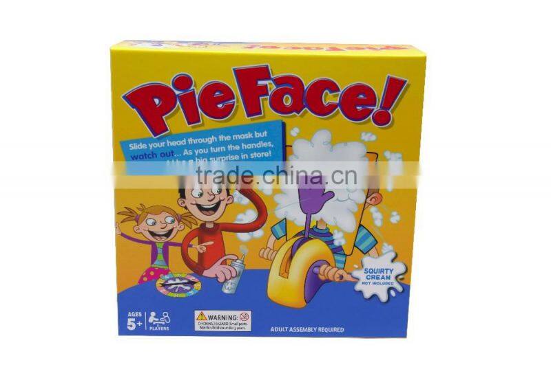 2016 New Rocket Games Pie Face Funny Ecxiting Plastic Game Toy Pie Face
