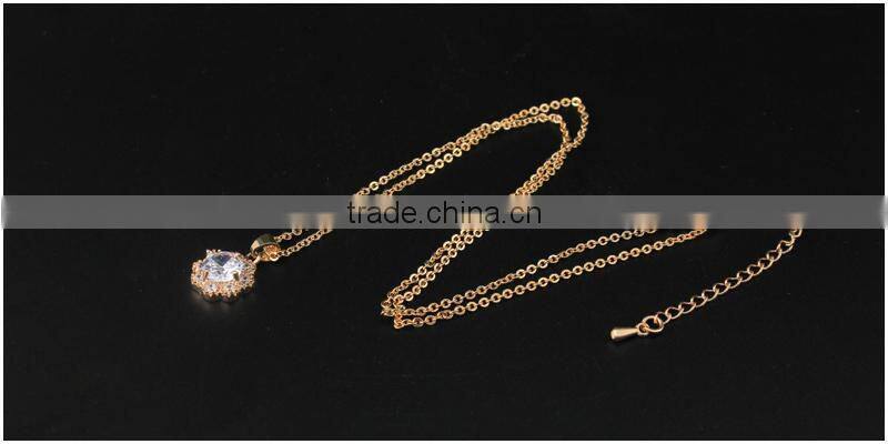 Artificial crystal gold ring necklace 2pcs set women bijoux accessories 2015
