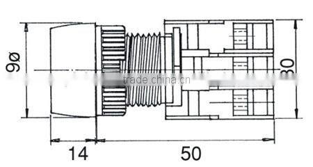 22mm Illuminated ON -OFF Push Button Switch LED/Neon (GPFL22)