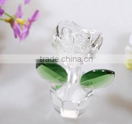 Factory directly sale Wedding favor k9 Nature crystal rose flower for the wedding gifts