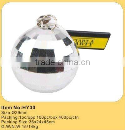 Plastic special disco ball keychain