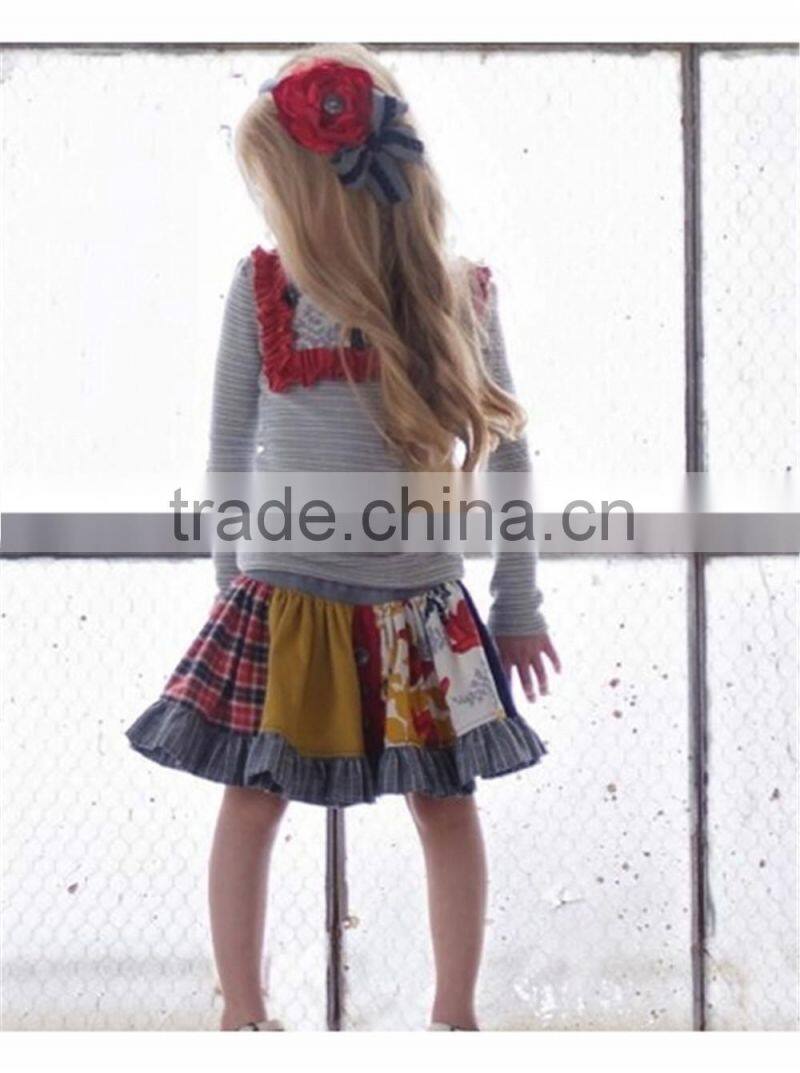 china cheap wholesale baby girl triple ruffle rugby clothes