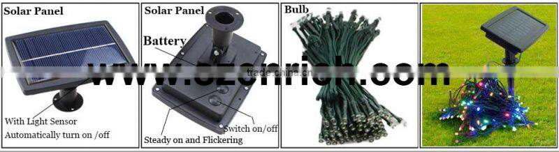 Solar LED Xmas String Light,60 led,100 led,200 led,300 led,400 led,500 led,CE & RoHS