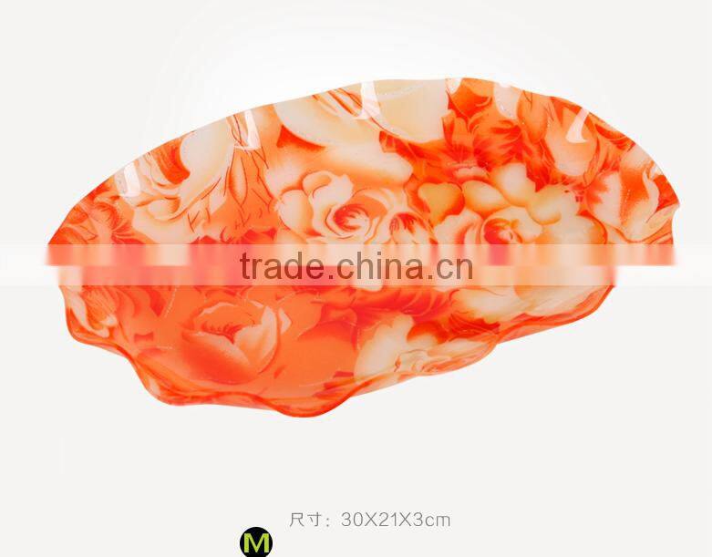 2015 fashional M size oval transparent acrylic fruit plate dry fruit plate