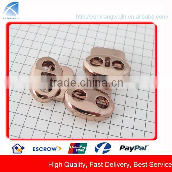 CD1458 Hot Sale Fashion Metal Small Rose Gold Cord Stopper