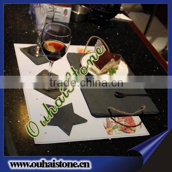 Turkey hotel dinnerware High grade siyah kayrak plaka yemek seti