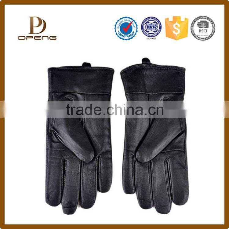 Custom Touch Screen GENUINE Soft Leather men Winter Driving gloves