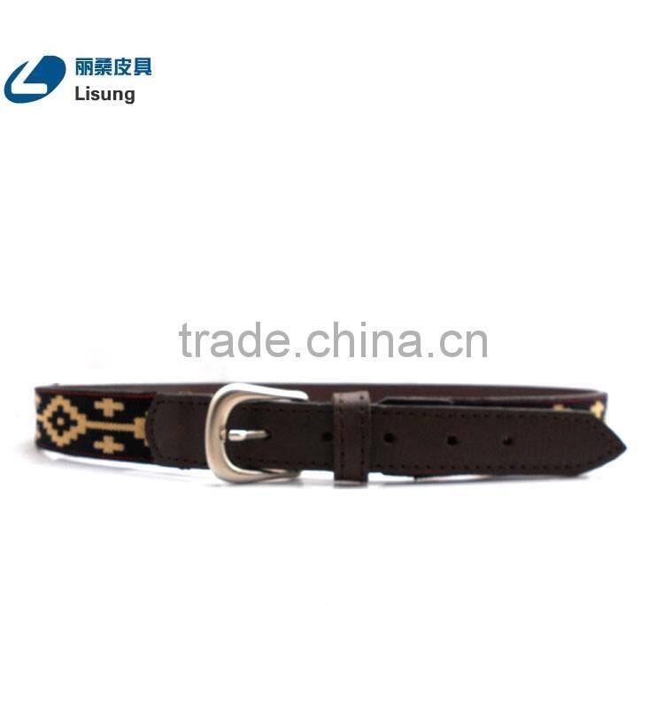 Fashion Handmade embroidery Genuine Leather Needlepoint Casual Belts