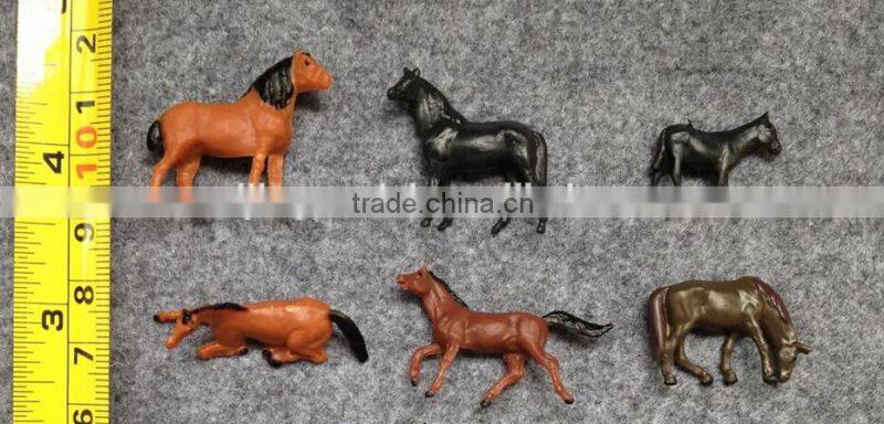 miniature plastic model animal for HO scale, 1/87 scale resin plastic artificial model horse