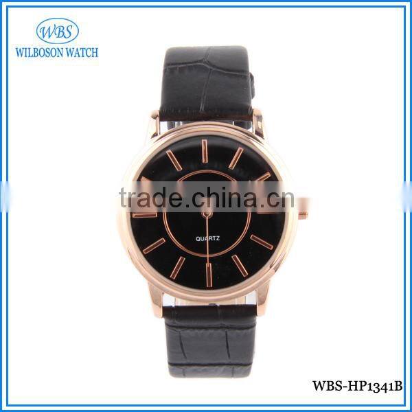 Stylish OEM ladies wrist watches with leather band