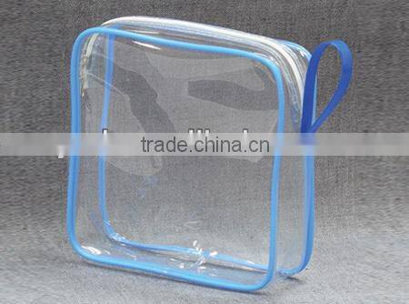 Clear PVC Plastic Packaging Bag With Piping