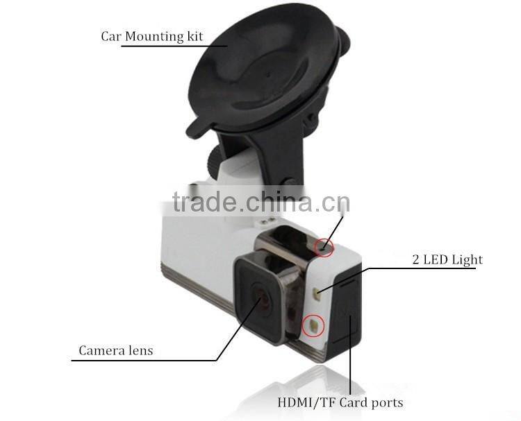 1.5 Inch TFT 1080P Full HD 5.0M Pixel GPS Tracker Ambarella A2S60 Car CCTV DVR