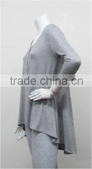 OEM dropshipping clothing 3/4 sleeve t shirt lady top