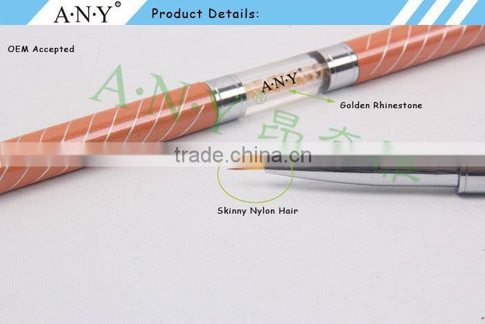 ANY Professional Nail Beauty Salon Using Rhinestone Double End Nail Art Brush Nail Brush Manufacturer