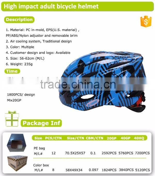 Black color professional producing adult bicycle helmet