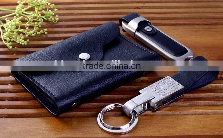 2016Top grade gift set with name card bag & design logo key chain for gift