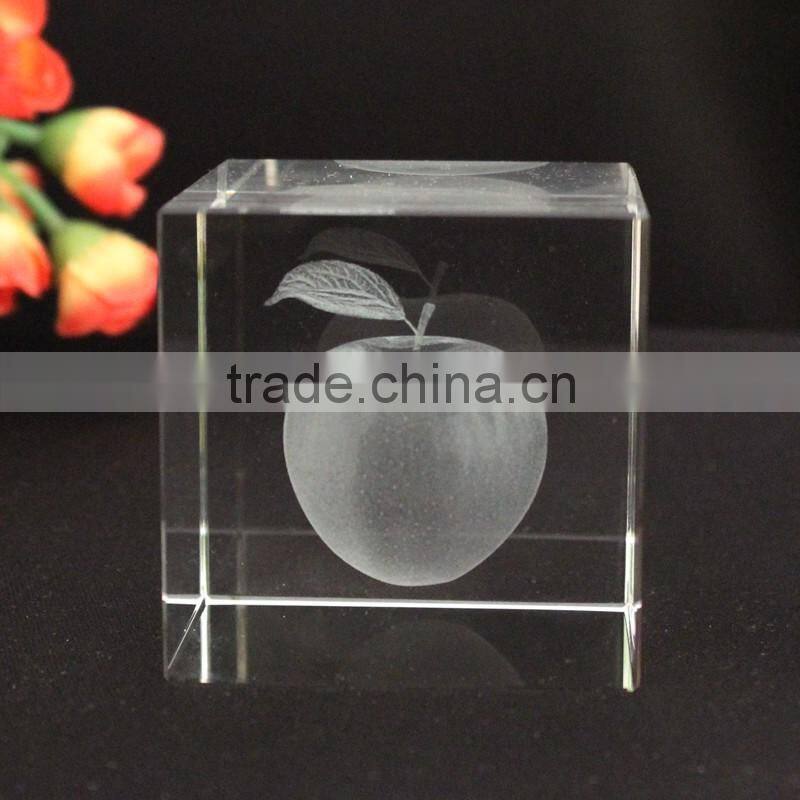 Squre blank 3d laser crystal cubes for engraving wholesale