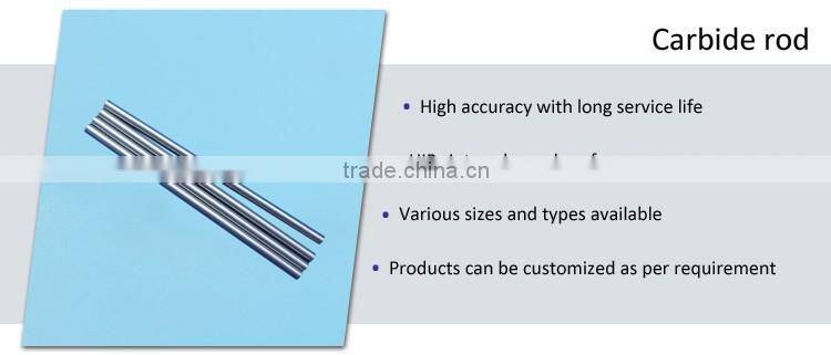 High hardness wear resistant solid cemented grinding carbide rod