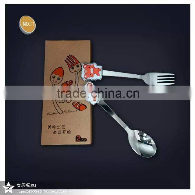 2015 new design with cartoon lovely cutlery set for kids