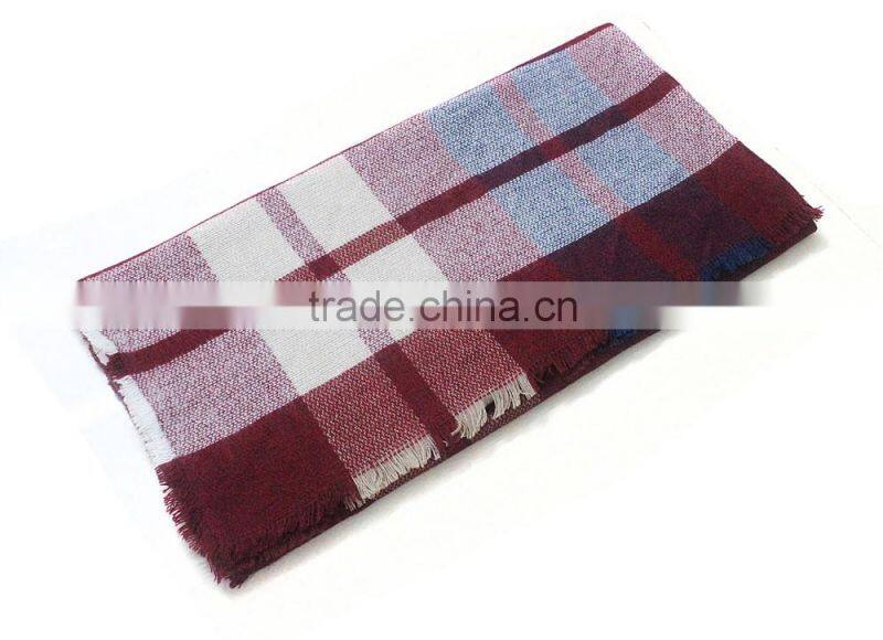 woven oversize tartan blanket custom scarf no minimum