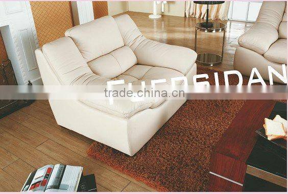 Indian indoor furniture white leather sectional sofa modern