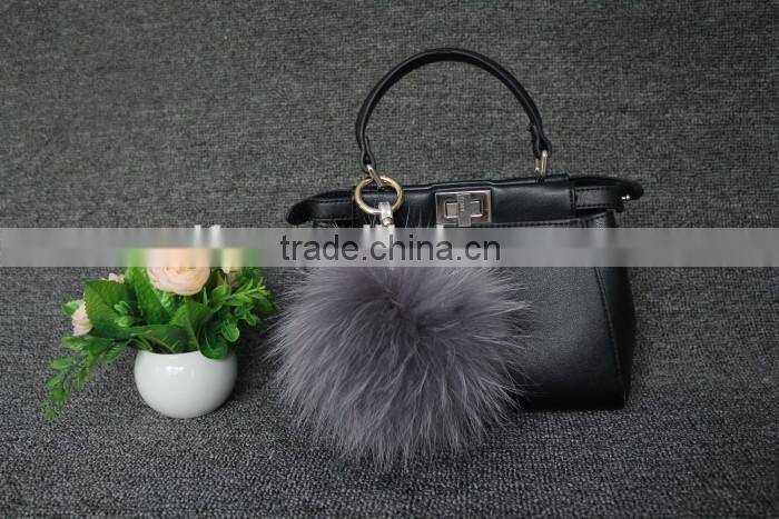 Nice Fur Fashionable Raccoon Fur Ball Fur Keyring