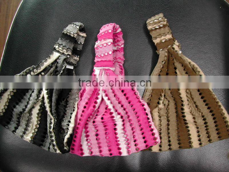 3 inch cotton headbands/silk/polyester fashion hairband 2014 Headband 3 in 1,multifunctional headwear,bandana,hairband