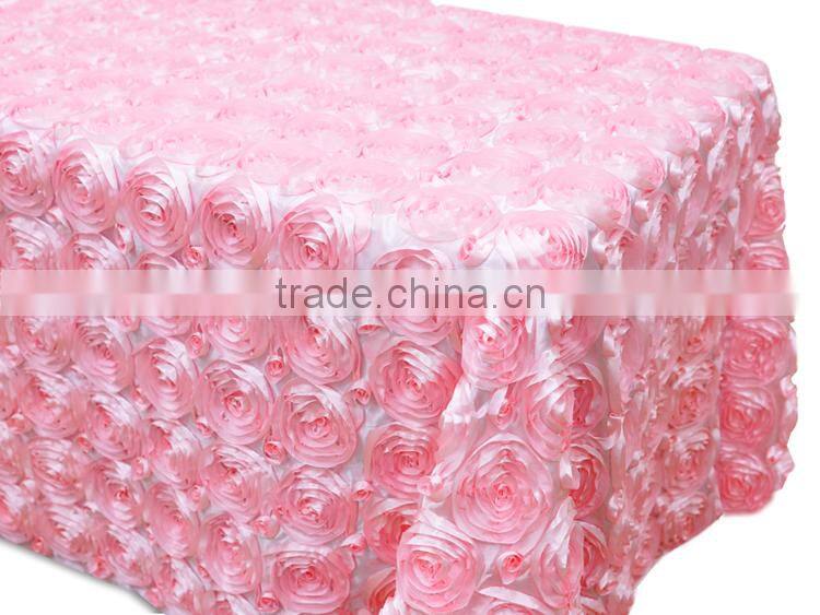 Rosette satin table cloth