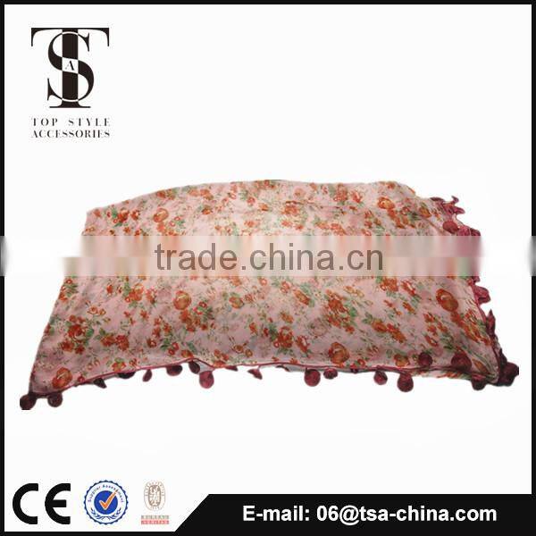 New!flower Fashion Women's soft Scarf Tassel Shawl towel