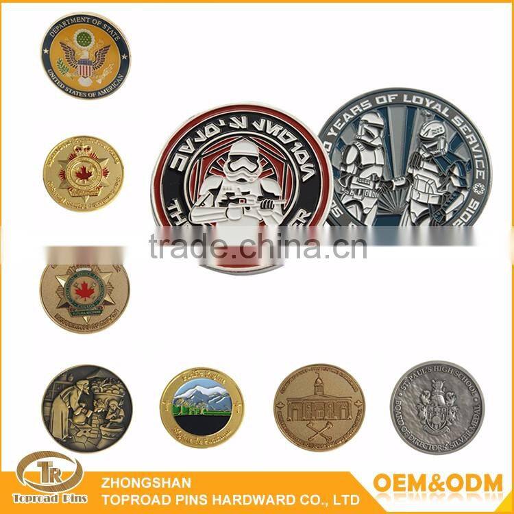 Metal Souvenir Custom Gold Plated Special Design United Navy challenge coin