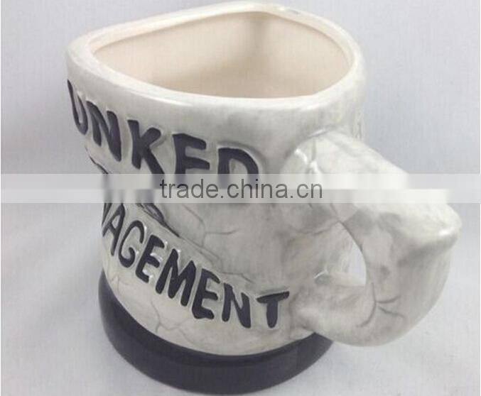 newest creative anger twist ceramic tea mug,unique promotional gift cup