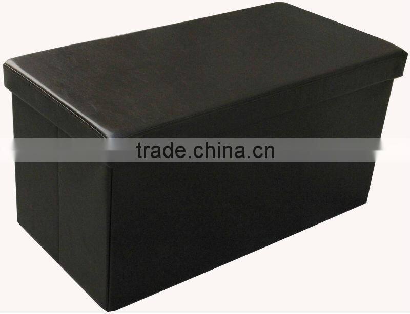 Luxury!Brown PVC Leather foldable storage bench