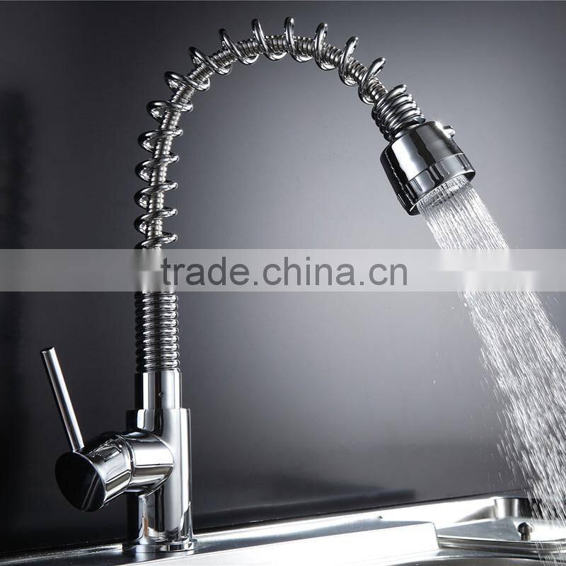 chrome surface pull up brass faucet kitchen sink faucet mixer