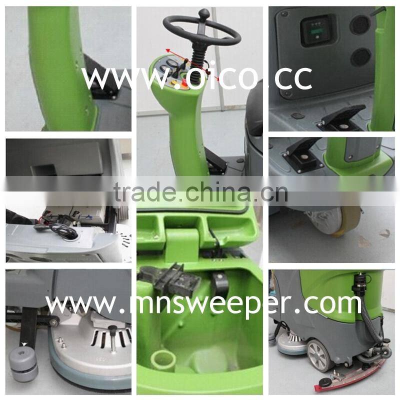 Germany technology professional waiting lounge outdoor ride on washer commercial floor scrubbers machine with lead acid battery