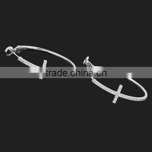 Golden manufacturer girls hoop earring diamond earring