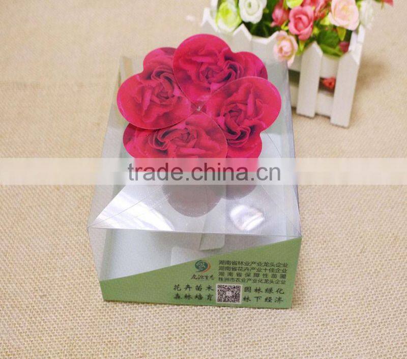 clear laser golden PVC cookies packing box