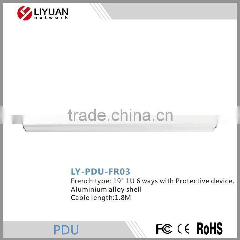 LY-PDU-FR03 French type Aluminium alloy shell PDU with protective device