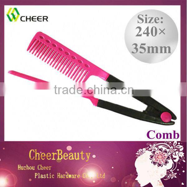 V shape hair styling comb PC114/hairdressing comb /hair straightening comb