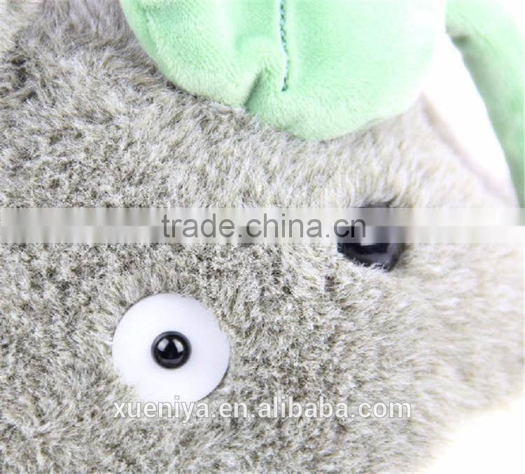 2016 Newest Custom Cute Soft Stuffed Lotus Leaf Totoro Doll For Baby