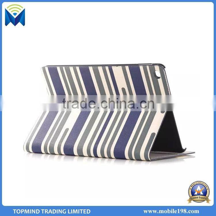 Stripe Pattern Leather Flip Case Cover with Back Cover for iPad Pro