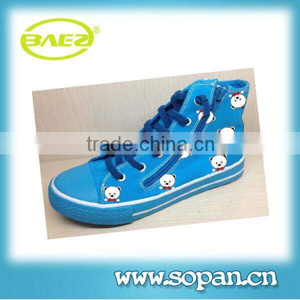 Girls canvas vulcanized shoes with new fashion design