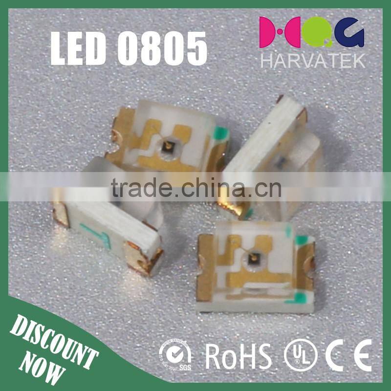 Good quality 1.1T light emitting diode 25mA red 0805 smd led datasheet