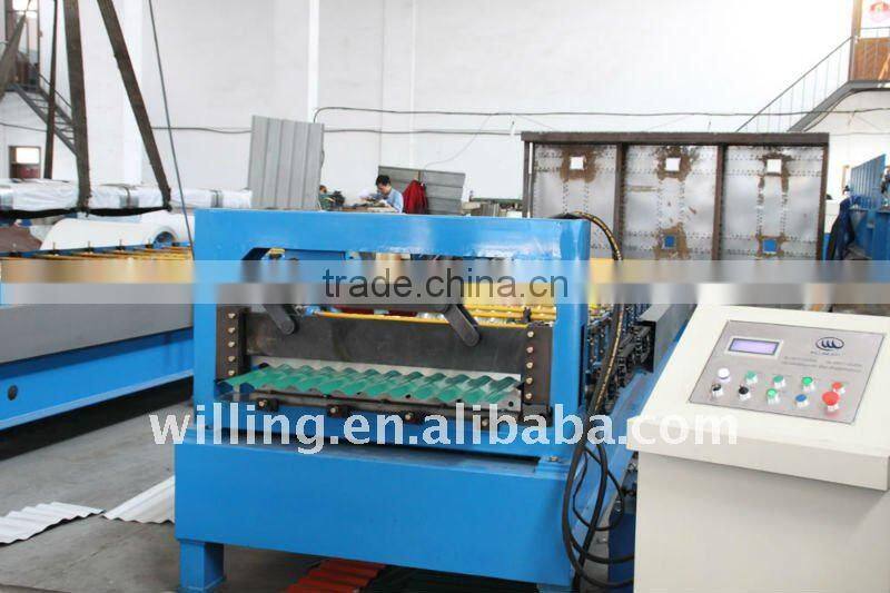 836 high quality corrugate cold bending color steel roll forming machine