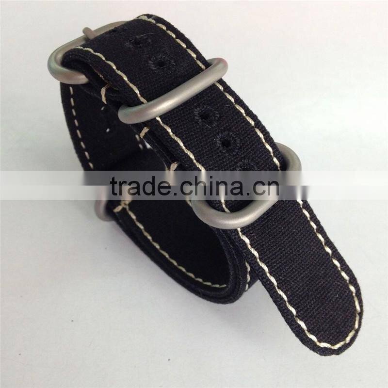 18 20 22 24mm Customized Canvas Wrist Strap