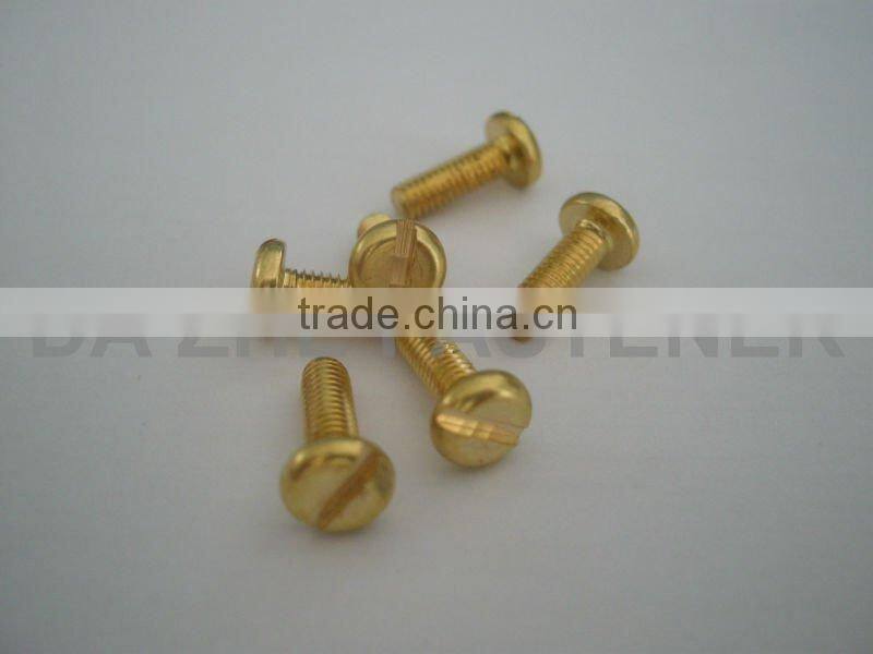 Brass chrome machine screw
