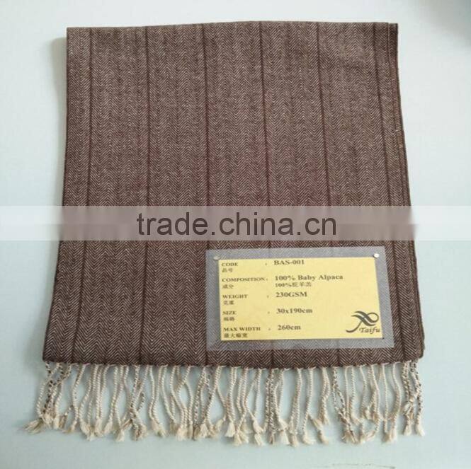 Warm Soft Pluffy Alpaca Blended Plaid Throw