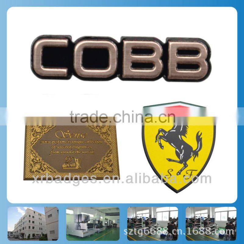 Custom cheapes metal badge for company name with 3D