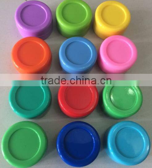 Nonstick Silicone Oil Wax Concentrate Container Jar Vial Screw Top Round Storage Box